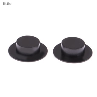 thlittle 10Pcs Miniature Top Hat Mini Doll Black Plastic Hat Doll House Ornament 3.7cm Boutique