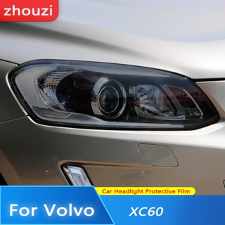 สติกเกอร์ฟิล์มใส TPU ติดไฟหน้ารถยนต์ สีดํา สําหรับ Volvo XC60 2014-2016 2017-2022 2020 2021