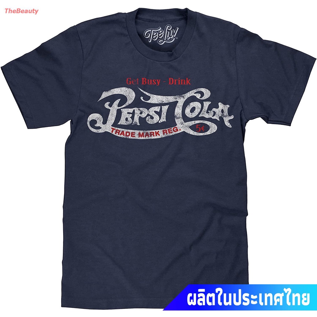 ดูดีนี่ เสื้อยืดพิมพ์ลายแฟชั่น เสื้อยืดแขนสั้น ผ้าฝ้ายแท้ พิมพ์ลาย Cola Coca Cola Pepsi Cola Qixi Fa