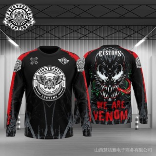 เสื้อกีฬาแขนยาว ลายทีม we venom 3d 14th customs ไซซ์ xxs-6xl