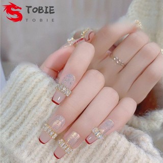 TOBIE เครื่องประดับ จี้คริสตัล เพทาย สีทอง สีเงิน สําหรับตกแต่งเล็บ DIY