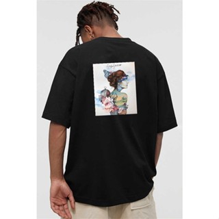 Yohji Yamamoto Y3 เสื้อยืดลําลอง แขนสั้น พิมพ์ลายภาพวาดสีน้ํามัน ทรงหลวม สําหรับผู้ชาย ผู้หญิง Y3