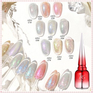 As Aurora Mica Cat&amp;#39;s Eye Nail Polish Gel Smoothie Crystal Super Flash Glitter Uv Led Phototherapy Glue Nail Art For Nail Shop 15ml JOYFEEL