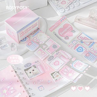 [LC] Rosyposy สติกเกอร์เทปซีล ลายน่ารัก DIY สําหรับตกแต่ง