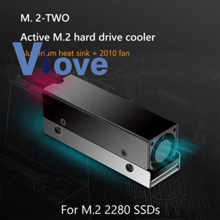 ฮีทซิงค์ระบายความร้อน M.2 SSD NVMe M2 2280 พร้อมพัดลมระบายความร้อน