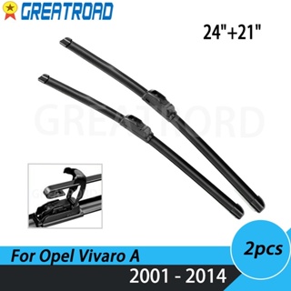 ใบปัดน้ําฝนกระจกหน้ารถยนต์ 24 นิ้ว และ 21 นิ้ว สําหรับ Opel Vivaro A 2001-2014 2002 2003 2004 2005 2006 2007