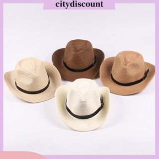 &lt;citydiscount&gt; เชือกฟางปีกกว้าง แบบกลวง ปรับได้ แฟชั่นฤดูร้อน สําหรับครอบครัว และเด็ก