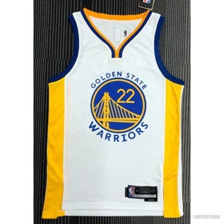 เสื้อกีฬาแขนกุด ลายทีม NP2 NBA Jersey Golden State Warriors No.22 WIGGINS สีขาว พลัสไซซ์ PN2