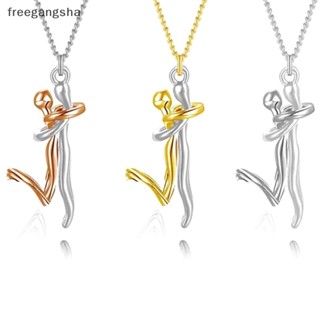 [FREG] Exquisite Couple Hugging Pendant Necklace For Women Fashion Pendants For Couple Necklace Love Valenes Day Jewelry FDH