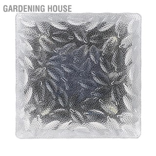  Gardening House อิฐแก้วพลังงานแสงอาทิตย์ไฟ ABS LED กันน้ำในพื้นดินฝังอิฐน้ำแข็งโคมไฟภูมิทัศน์สำหรับลานสวนกลางแจ้งสนามหญ้า