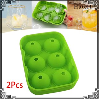 [Hatel] 2Pcs Ice Ball Makers Round Ice Cube Making Gadget Cube Tray Sphere Ice Maker for Beverage Pudding