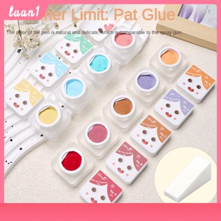 Pat Glue สีทาเล็บรุ่นใหม่แถมฟองน้ำ ไล่ระดับสีง่าย สีเจลเกรดดี สีเจลไฮไลท์เล็บ สีทาเล็บเจล ครีมอิ่มตัวสูง ทาเล็บไล่โทนสี กาวยาทาเล็บ COD