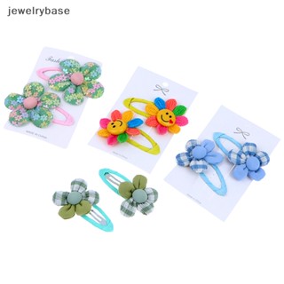 [jewelrybase] ใหม่ กิ๊บติดผม ลายดอกไม้น่ารัก เรียบง่าย ไม่เป็นอันตรายต่อผม เครื่องประดับผม สําหรับเด็กผู้หญิง 1 คู่