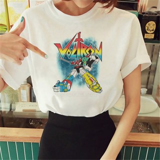 เสื้อยืด พิมพ์ลายมังงะ Voltron สไตล์ญี่ปุ่น แนวสตรีท สําหรับผู้หญิง