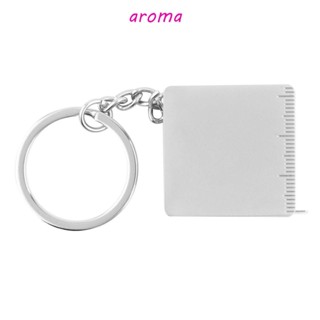 Aroma มาใหม่ เทปวัด พวงกุญแจโลหะ แบบพกพา 1 ชิ้น