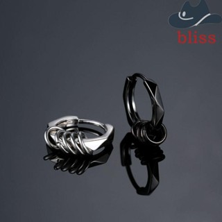 Bliss ต่างหูห่วง แฟชั่นสไตล์ฮิปฮอป เรียบง่าย เท่ สําหรับผู้ชาย