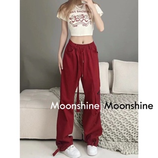 Moon กางเกงขายาว คาร์โก้ กางเกง เชือกอเมริกันคลาสิค Cargo pants 2023 NEW  AG080705