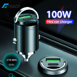 อะแดปเตอร์ชาร์จในรถยนต์ 100W PD QC3.0 USB Type C ขนาดเล็ก ชาร์จเร็ว สําหรับ iphone 13 12 Xiaomi 12 Huawei Samsung