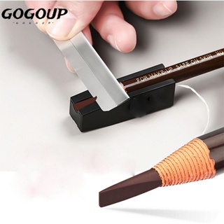 Gogoup กบเหลาดินสอเขียนคิ้ว สีดํา กันน้ํา อุปกรณ์แต่งหน้า Microblading