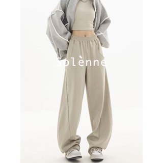 Solenne  กางเกงขายาว กางเกงยีสน์ผู้หญิง ทรงหลวม ๆ ตรง Retro Hip Hop Pants 2023 NEW Style สบาย Unique fashion ทันสมัย A23L0H0 36Z230909