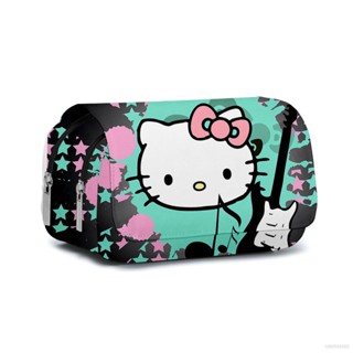 Jason Sanrio Hello Kitty กล่องดินสอ มีซิปสองชั้น ลายการ์ตูนน่ารัก ความจุขนาดใหญ่ สําหรับนักเรียน