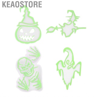 Keaostore 4 Pcs Halloween Luminous  Ghosts Skeleton Witch Pumpkin For