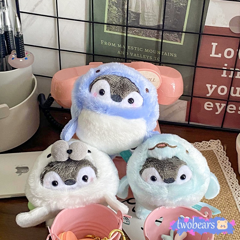 พร้อมส่ง สไตล์ญี่ปุ่น เพนกวิน จี้ ตุ๊กตาฉลาม ตุ๊กตา เสน่ห์ น่ารัก คู่ กระเป๋าเป้สะพายหลัง ของขวัญวัน