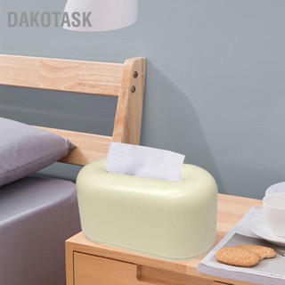 Dakotask กล่องกระดาษทิชชู่ พลาสติก สีเหลือง เปิดกว้าง เรียบง่าย สําหรับสํานักงาน ห้องนอน ห้องนั่งเล่น