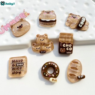 การ์ตูนหมีใส Diy Crocs Charm เคสโทรศัพท์ Diy ตกแต่ง Diy Crocs Diy อุปกรณ์เสริม Diy กิ๊บติดผมตกแต่ง heby1