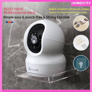 [พร้อม] ขาตั้งกล้องอเนกประสงค์ Free-punch Projector Bracket Home Monitoring Cctv Holder Wall Mount Router Rack Self-adhesive Acrylic Camera Stand