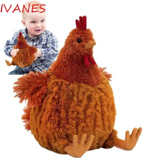 Ivanes โมเดลตุ๊กตาไก่จําลอง แบบนิ่ม สําหรับตกแต่งบ้าน ห้อง