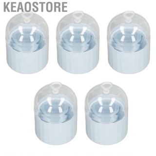 Keaostore Makeup Sponge Travel Case  Blue Removable 5pcs Hanging Handle Beauty Container Clear Top Cover for Necklaces