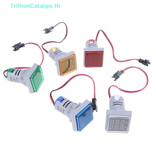 Trillioncatalpa เครื่องวัดแรงดันไฟฟ้าดิจิทัล LED AC 60-500V 0-100A TH