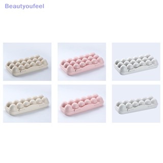 [Beautyoufeel] กล่องเก็บไข่ ป้องกันการชนกัน กล่องเก็บไข่ การเก็บรักษา ด้วยคลิปฝาปิด สามารถซ้อนทับได้ ตู้เย็นที่กรอบ