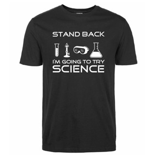 ขายดี เสื้อยืด ผ้าฝ้าย ทรงหลวม พิมพ์ลาย Im Going to Try Science สไตล์สตรีท ฮิปสเตอร์ 930600