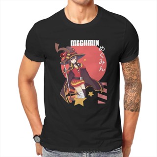 ขายดี เสื้อยืดลําลอง แขนสั้น พิมพ์ลายอนิเมะ Gods Blessing on This Wonderful World Megumin สําหรับผู้ชาย 565707