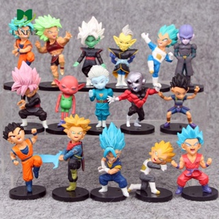 Alanfy โมเดลฟิกเกอร์ Dragon Ball Z Super Saiyan Mar Ball Super Vegeta Broly Piccolo ของเล่นสําหรับเด็ก 16 ชิ้น ต่อชุด