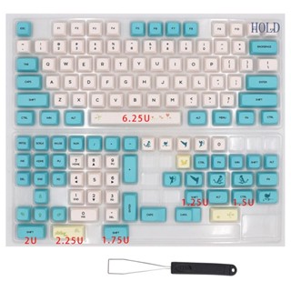 Ace 129 ปุ่มกดคีย์บอร์ด ย้อมสี PBT สําหรับ Mechanical Keybo