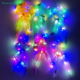 [Beautyupyang] ยางรัดผม แบบเรืองแสง LED หลากสี เครื่องประดับ สําหรับผู้หญิง