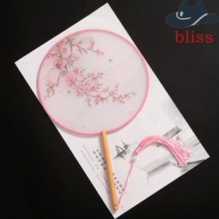 Bliss จี้พู่ รูปพัด ด้ามจับไม้ สไตล์จีน สําหรับตกแต่งโต๊ะ งานแต่งงาน