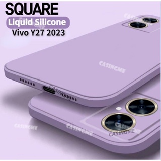 เคสซิลิโคนนิ่ม ทรงสี่เหลี่ยม กันกระแทก สําหรับ Vivo Y27 2023 Vivo Y27 VivoY27 Y 27 27Y 4G 2023 4G 5G