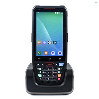 เครื่องสแกนบาร์โค้ด POS Android 10.0 PDA 1D 2D QR พร้อมฐานชาร์จ รองรับ 2 3 4G WiFi BT พร้อมหน้าจอสัมผัส 4.0 นิ้ว สําหรับร้านอาหาร ซูเปอร์มาร์เก็ต โกดัง