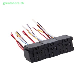 Greatshore ซ็อกเก็ตรีเลย์ 5 Pin ทรงสี่เหลี่ยม สําหรับรถยนต์