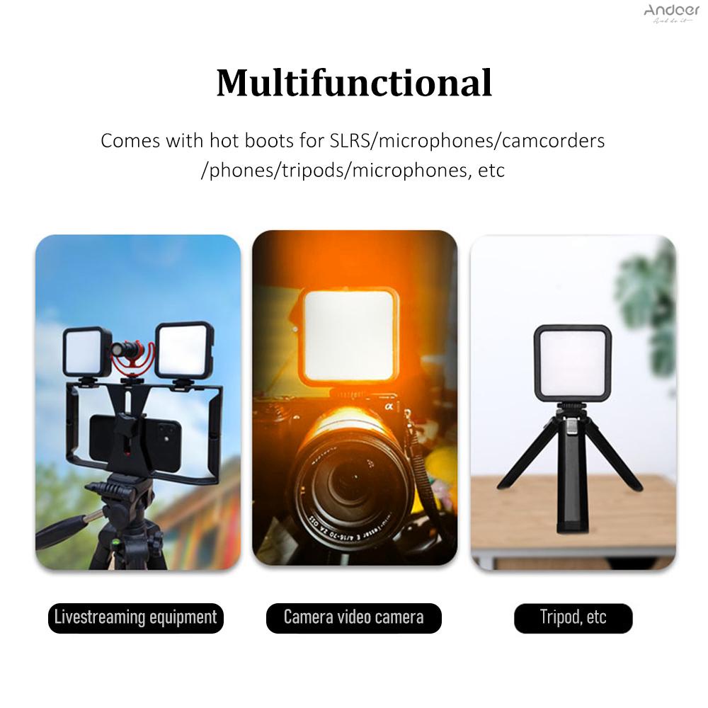 LED แสงถ่ายภาพ โคมไฟถ่ายภาพ หรี่แสงได้ ขนาดเล็ก แบบพกพา โหมดไฟสองสี แบตเตอรี่ 1200mAh พอร์ตชาร์จ USB 3 รองเท้าเย็น 70 ดวง ลูกปัด LED 3000K-9000K อุณหภูมิสี