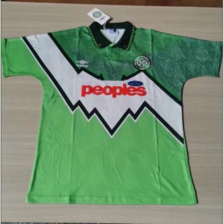 เสื้อกีฬาแขนสั้น ลายทีมชาติฟุตบอล Celtics away 91-92 คุณภาพสูง สไตล์วินเทจ