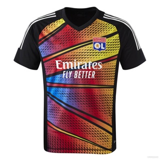 เสื้อกีฬาแขนสั้น ลายทีมฟุตบอล Lyonnais Jersey Fans พลัสไซซ์ 2023-2024