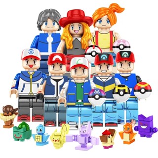 ฟิกเกอร์การ์ตูนอนิเมะ Monste Digimon Adventure Pikachu Pocket Ash Ketchum Misty Calem ขนาดเล็ก เหมาะกับของขวัญ ของเล่นสําหรับเด็ก