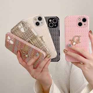 เคสป้องกันโทรศัพท์มือถือ ลายสาน ประดับพลอยเทียม DIY สําหรับ OPPO A96 5G R17 Reno5 5G 5 Pro 6 6 5G 8 5G 7Z 5G 8Z 5G 9 5G
