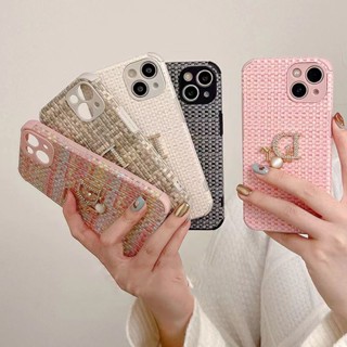 เคสป้องกันโทรศัพท์มือถือ ลายสาน ประดับพลอยเทียม DIY สําหรับ Huawei P40 Pro P50 Pro Mate 40 Pro Mate40 Mate 50 Pro Mate50