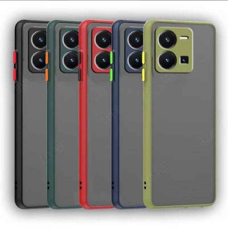 เคส Vivo Y35 สำหรับวีโว่ ขอบสีผิวด้าน กันกระแทก นิ่ม TPU Case